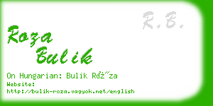 roza bulik business card